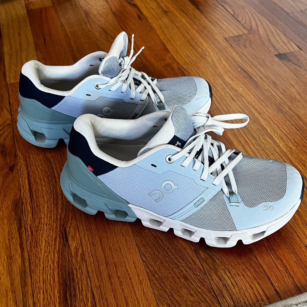 On Cloudflyer 4 Women's Running Shoes Blue Nimbus Cobble, Size 7.5